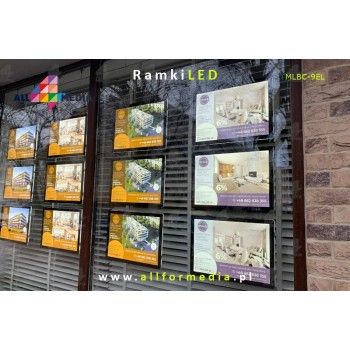 LED frame A3-For-showcases / 297x410mm + suspension system