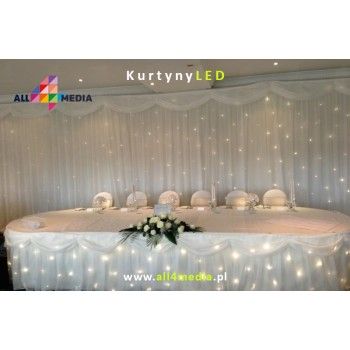 Curtain LED white-3x8m 24m2 + Chiffon